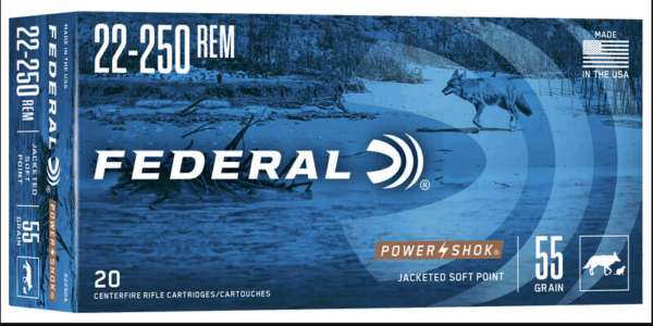 Federal 22-250 55gr power shok