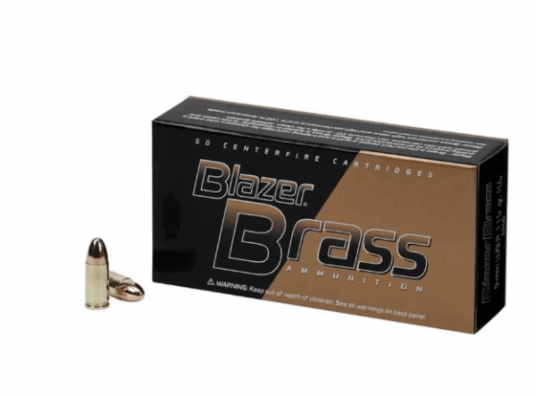 Blazer ammo 9mm 115gr fmj (50)