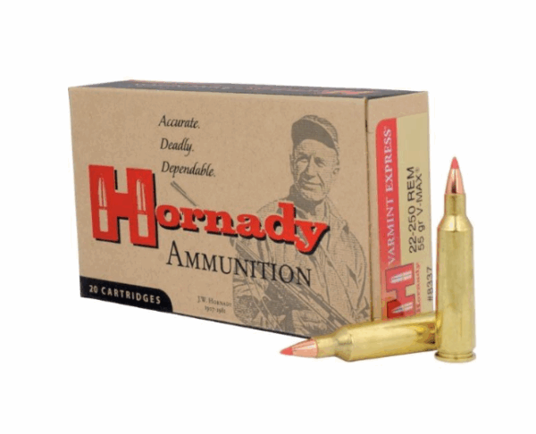 Hornady amm 22-250 rem 55gr v-max (20)