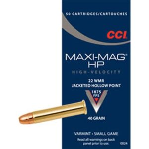 Cci .22wm maxi mag hp 40gr (50)