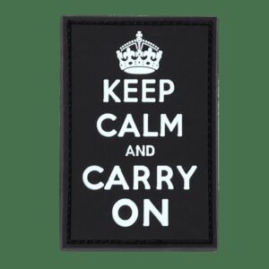 Condor Keep Calm Pvc Patch (white, 3x2")