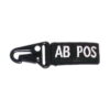 Condor outdoor ab+ blood type key chain - black