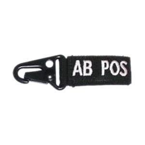 Condor outdoor ab+ blood type key chain - black