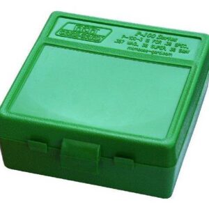 Mtm green ammo box 100 rounds .38/.357