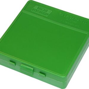 Mtm green flip-top ammo box 100 rounds