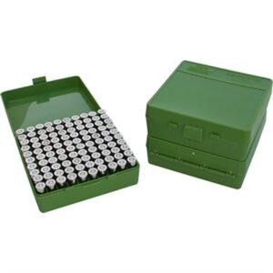 Mtm green 9mm/.380 ammo box - 100 rounds
