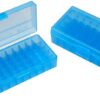 Mtm flip-top ammo box 38/357 - 50 rounds, blue
