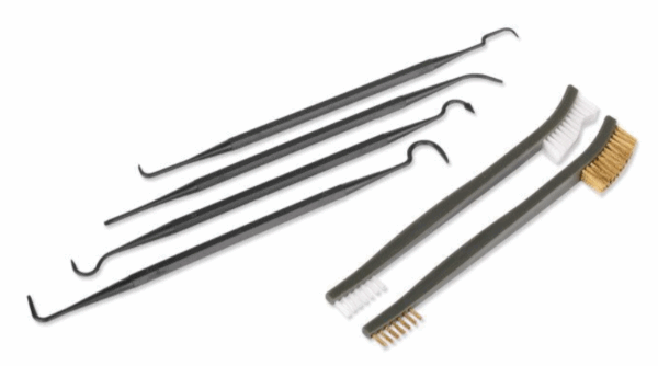 Ram gun cleaning brush and hook set