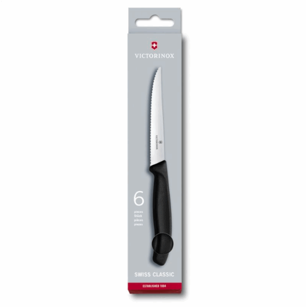 Vict Steak Kn Pointed 6pc Blk Box