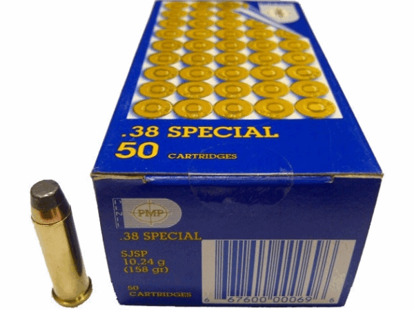 Pmp rnd pck 38 spl jhp 158gr (50)