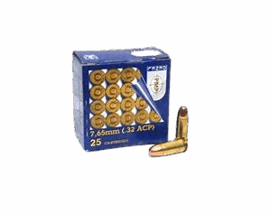 Pmp rnd pck 6.35 acp fmj 50gr (25)
