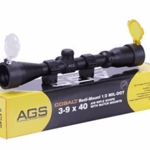 Ags Cobalt 3-9x40 Scope 1 Hmd  3/8 Mnts