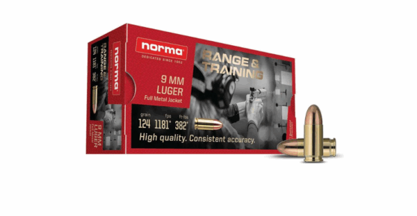 Norma ammo 9mm 124gr fmj (50)